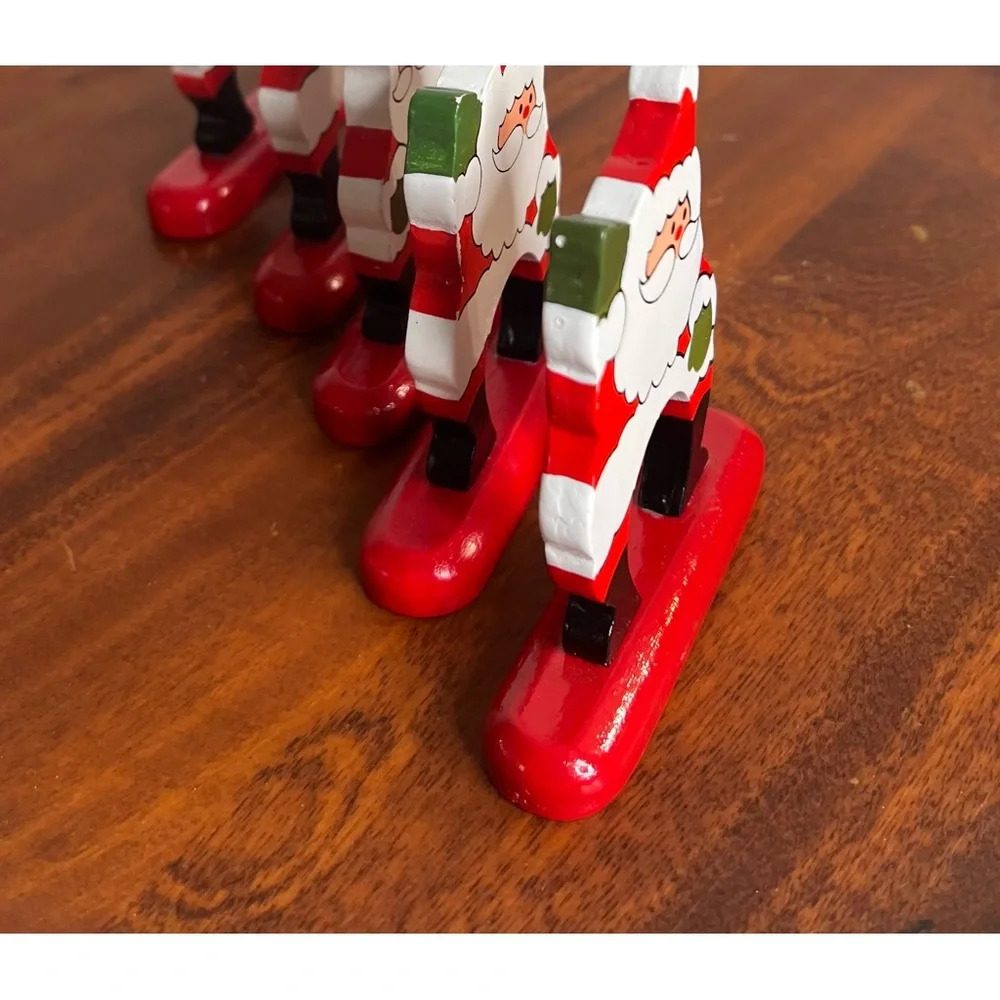 Santa Bamboo Napkin Rings - Picture 4 of 4